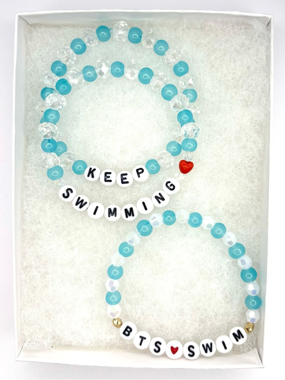 (3pcs) BTS SWIM KEEP SWIMMING BRACELET BUNDLE